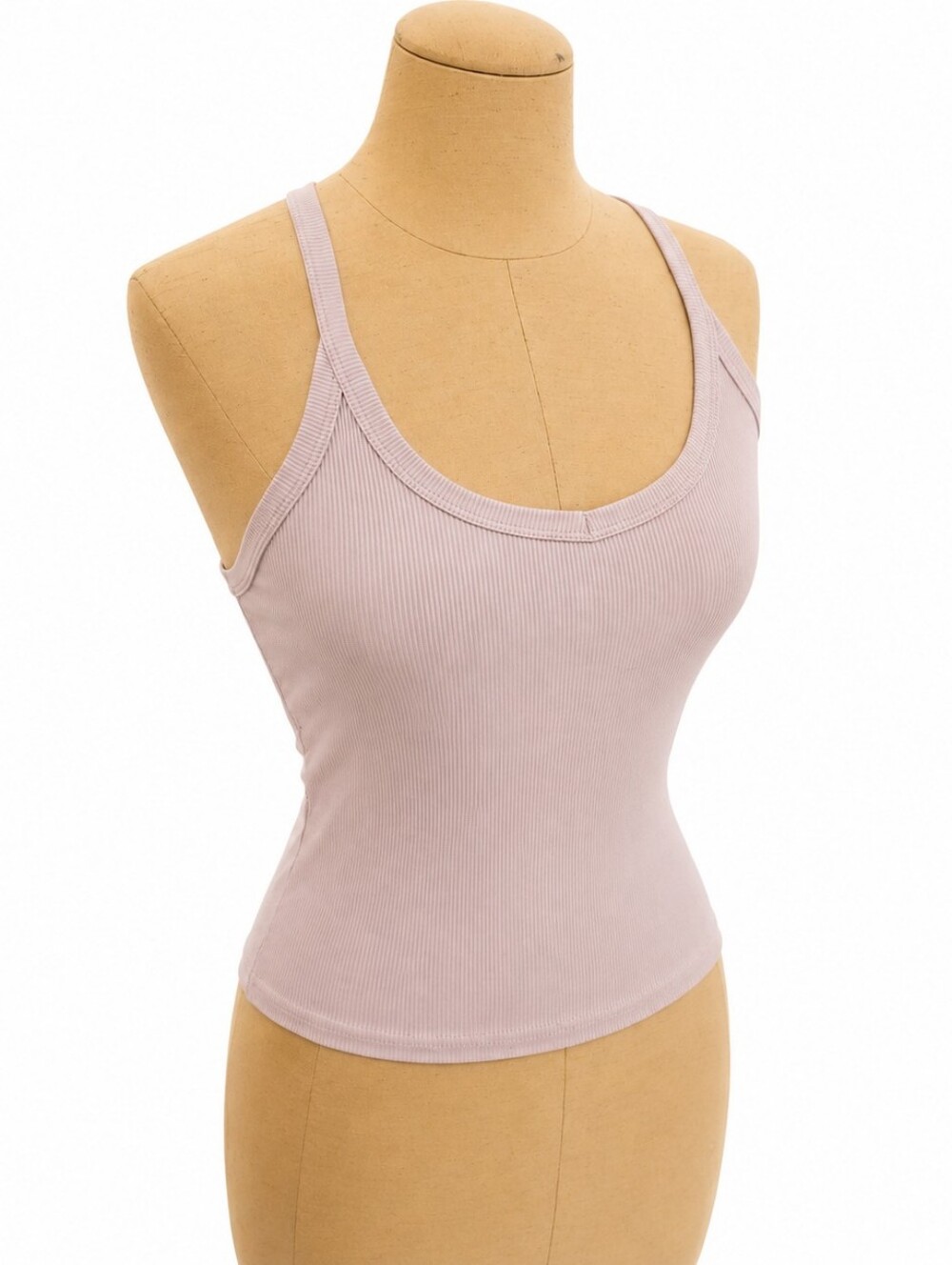 Ribbed Light Pink Racerback Tank Top Women’s Size S